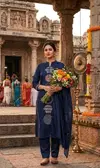 Si 338 Slub Cotton With Embroidery Work Top With Bottom Dupatta Wholesale Online